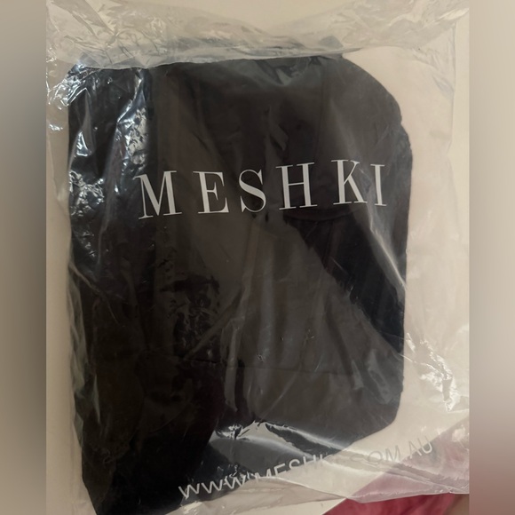 MESHKI Talisa Chain Strap Side Split Corset Midi Dress - Picture 2 of 8